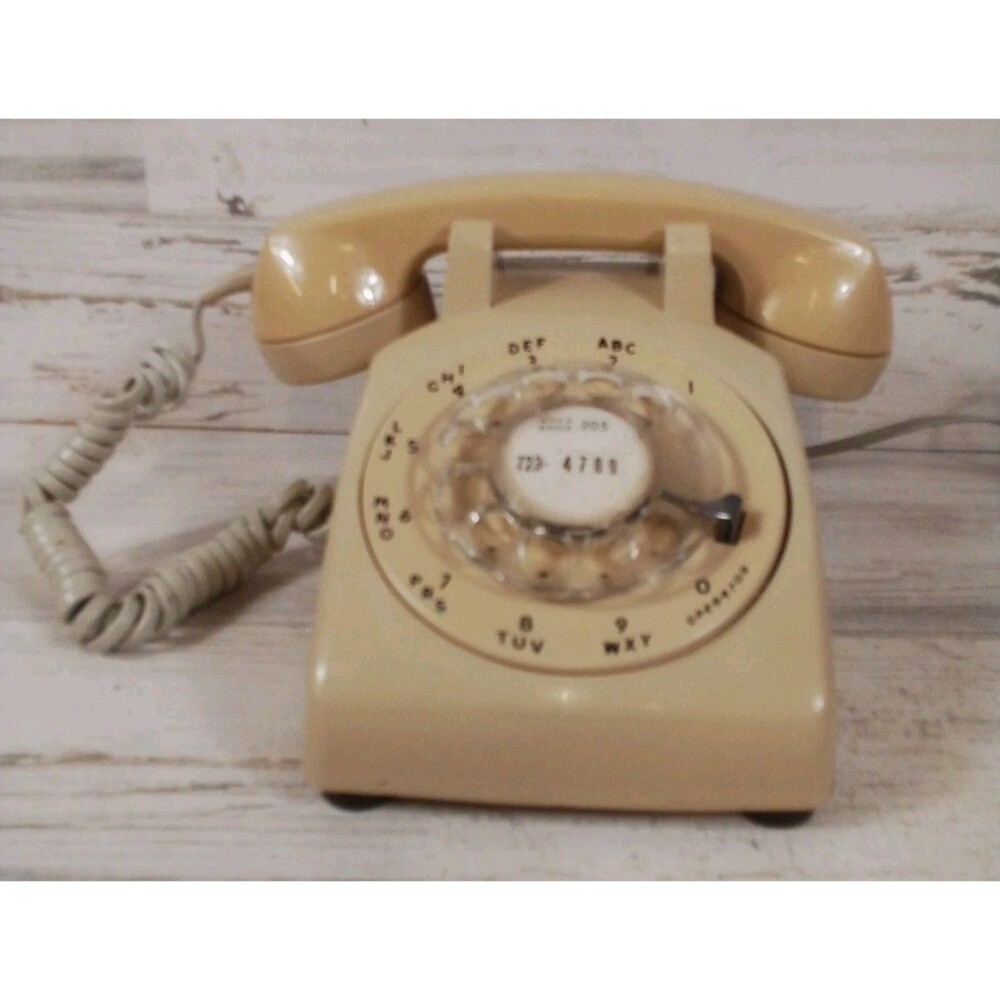 Vintage Mid Century Rotary Phone with Cord